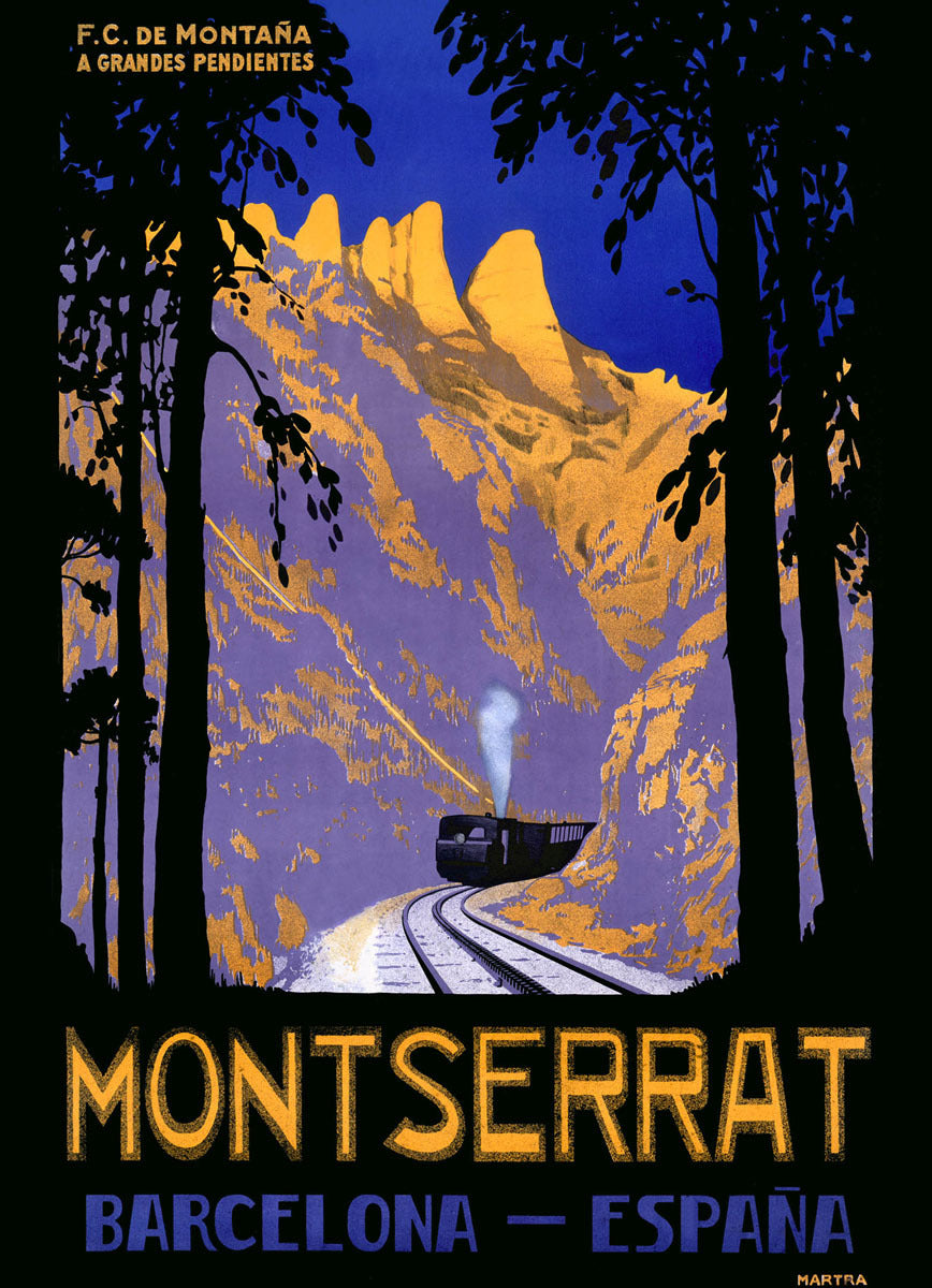 Montserrat Barcelona Spain Travel Poster 0000-6889