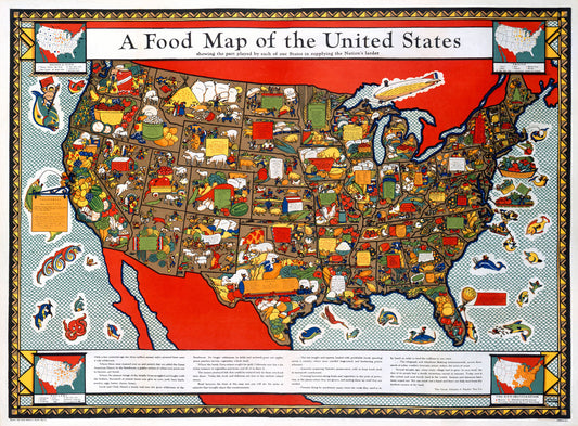 United States Food Map Poster 0000-6896