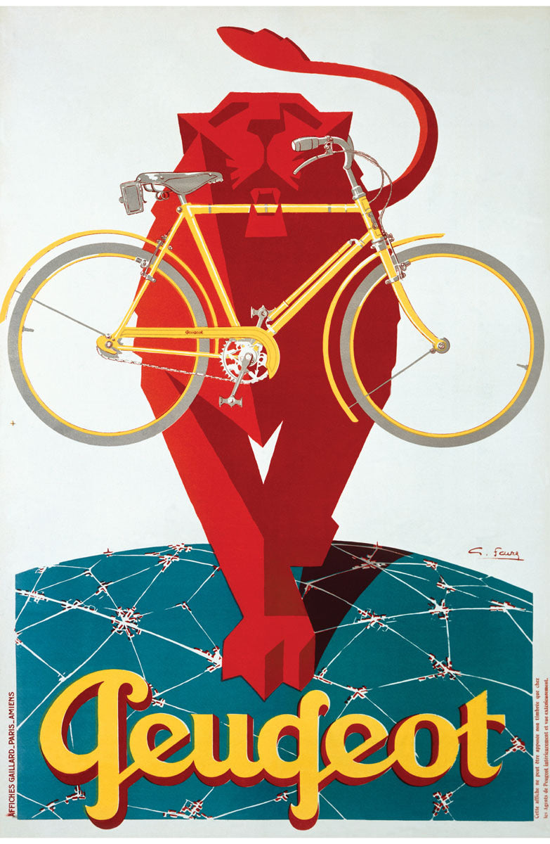 Peugeot Lion Bicycle Poster 0000-6897