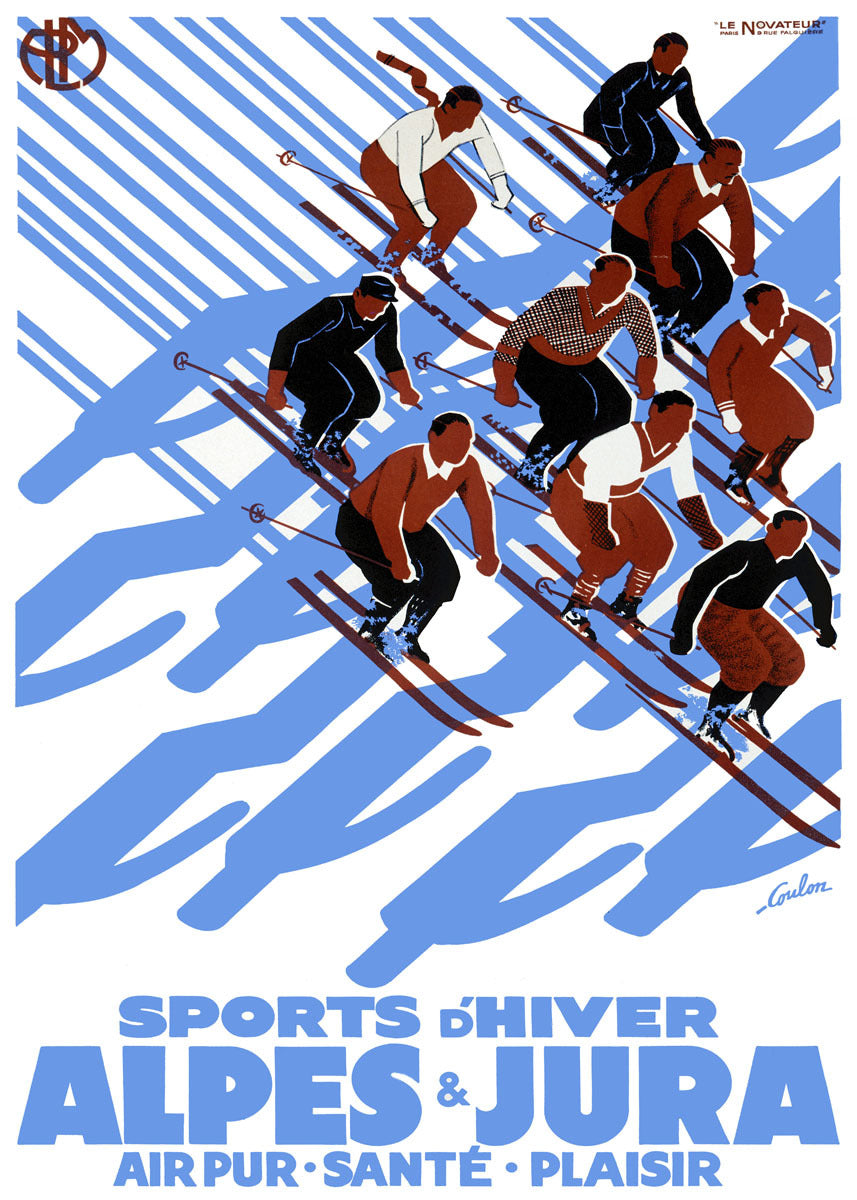 French Alps Snow Ski Poster 0000-6937