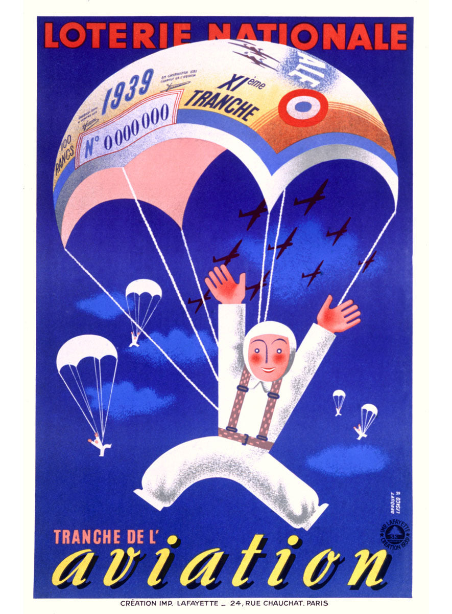 French Aviation Lottery Poster 0000-6947