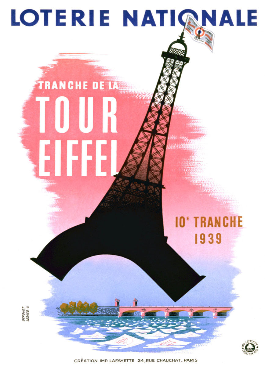 French Lottery Eiffel Tower Poster 0000-6948