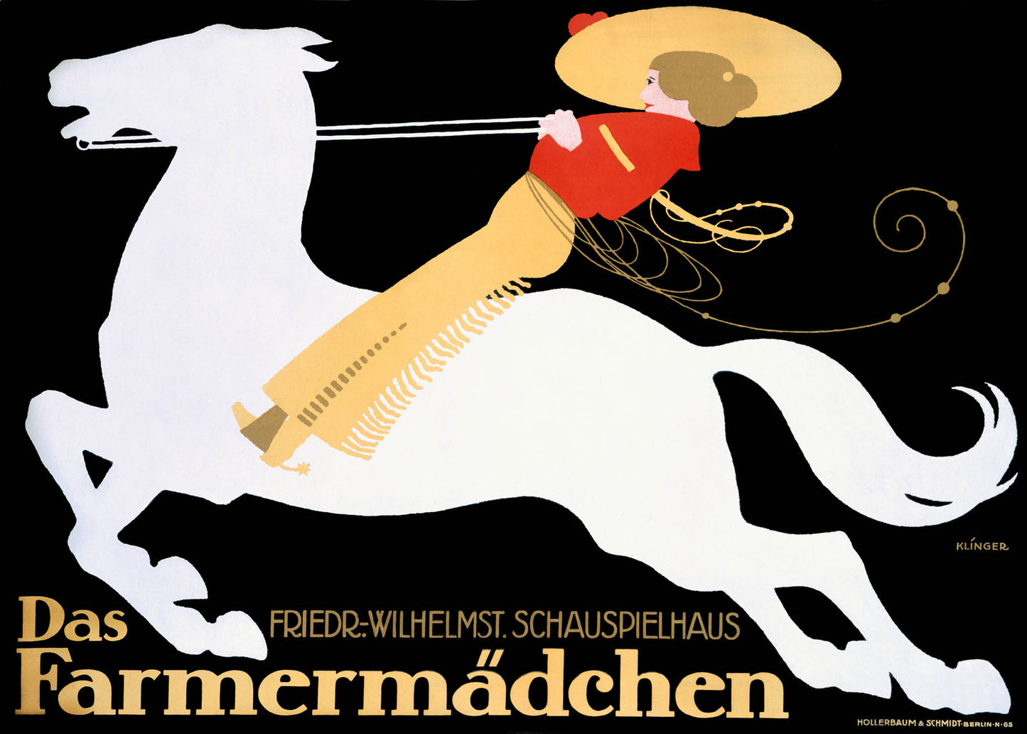 Farmermadchen Equestrian Horse Poster 0000-6951