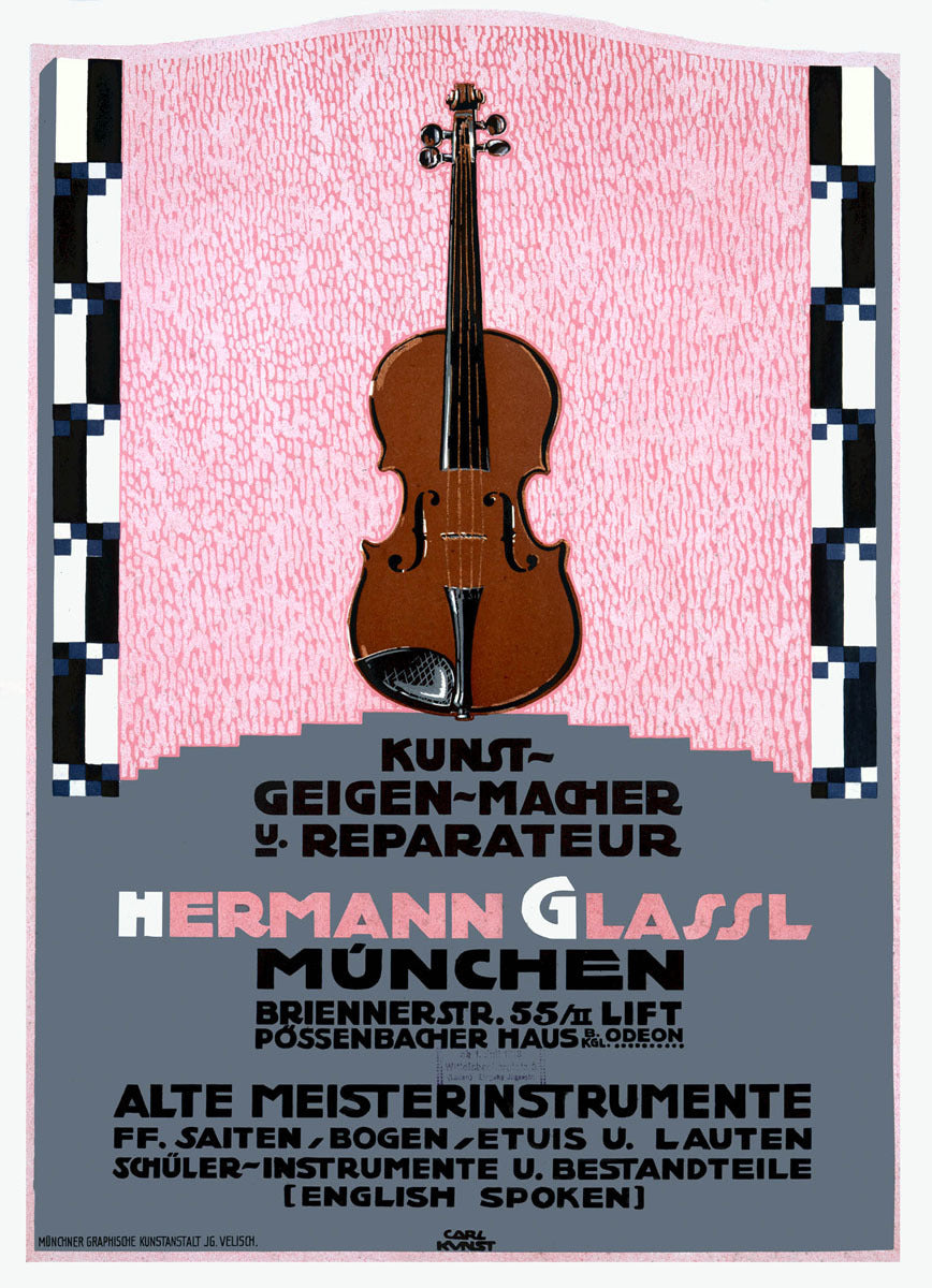 Hermann Glassl Violin Maker Poster 0000-6959