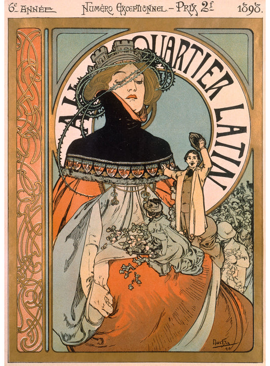 Mucha Nouveau Latin Quarter Poster 0000-8255