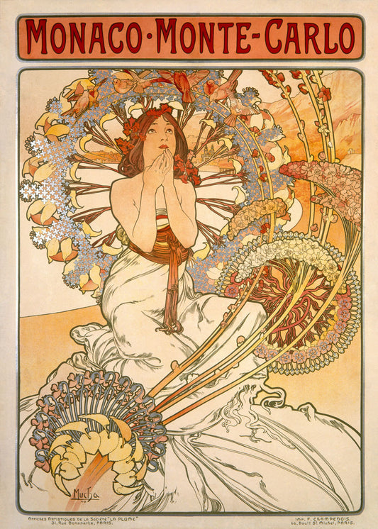 Mucha Nouveau Monte Carlo Poster 0000-8273