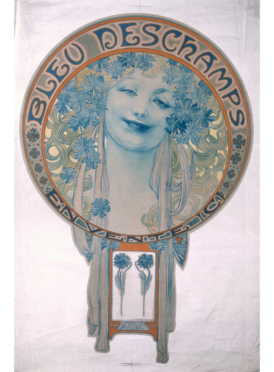 Mucha Nouveau Bleu Deschamps Poster 0000-8276