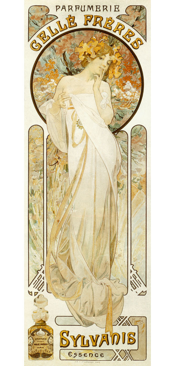 Mucha Nouveau Sylvanis Perfume Poster 0000-8281