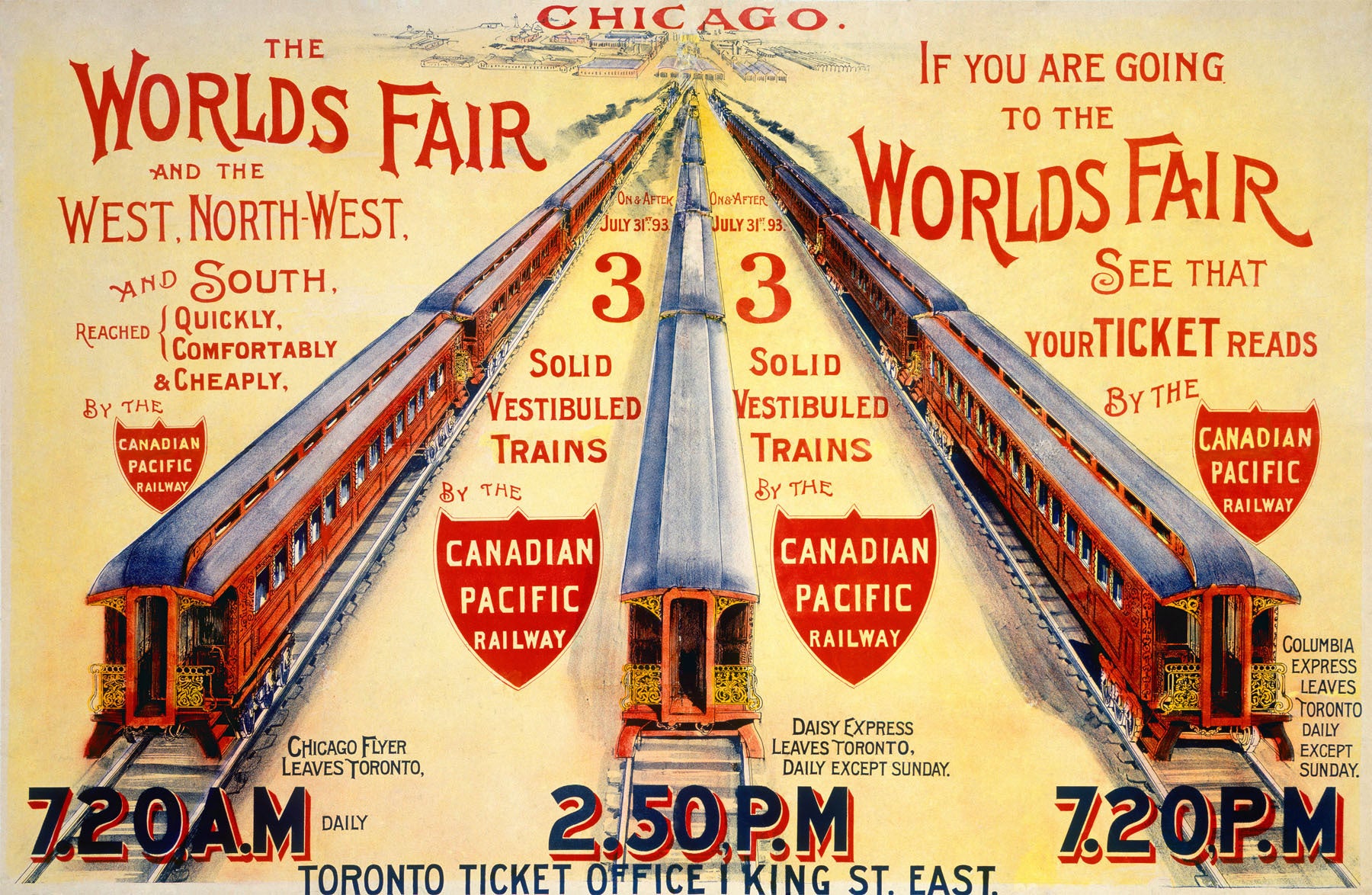 Canadian Pacific Chicago Worlds Fair Poster 0000-8572