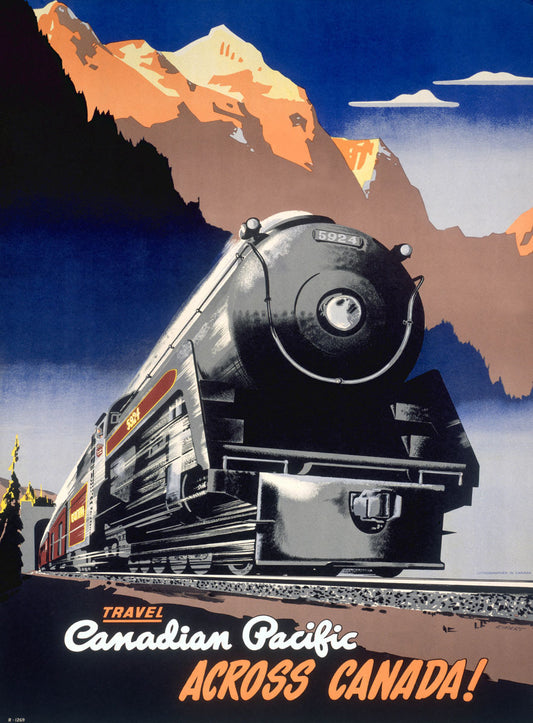 Canadian Pacific Railroad Locomotive Poster 0000-8574