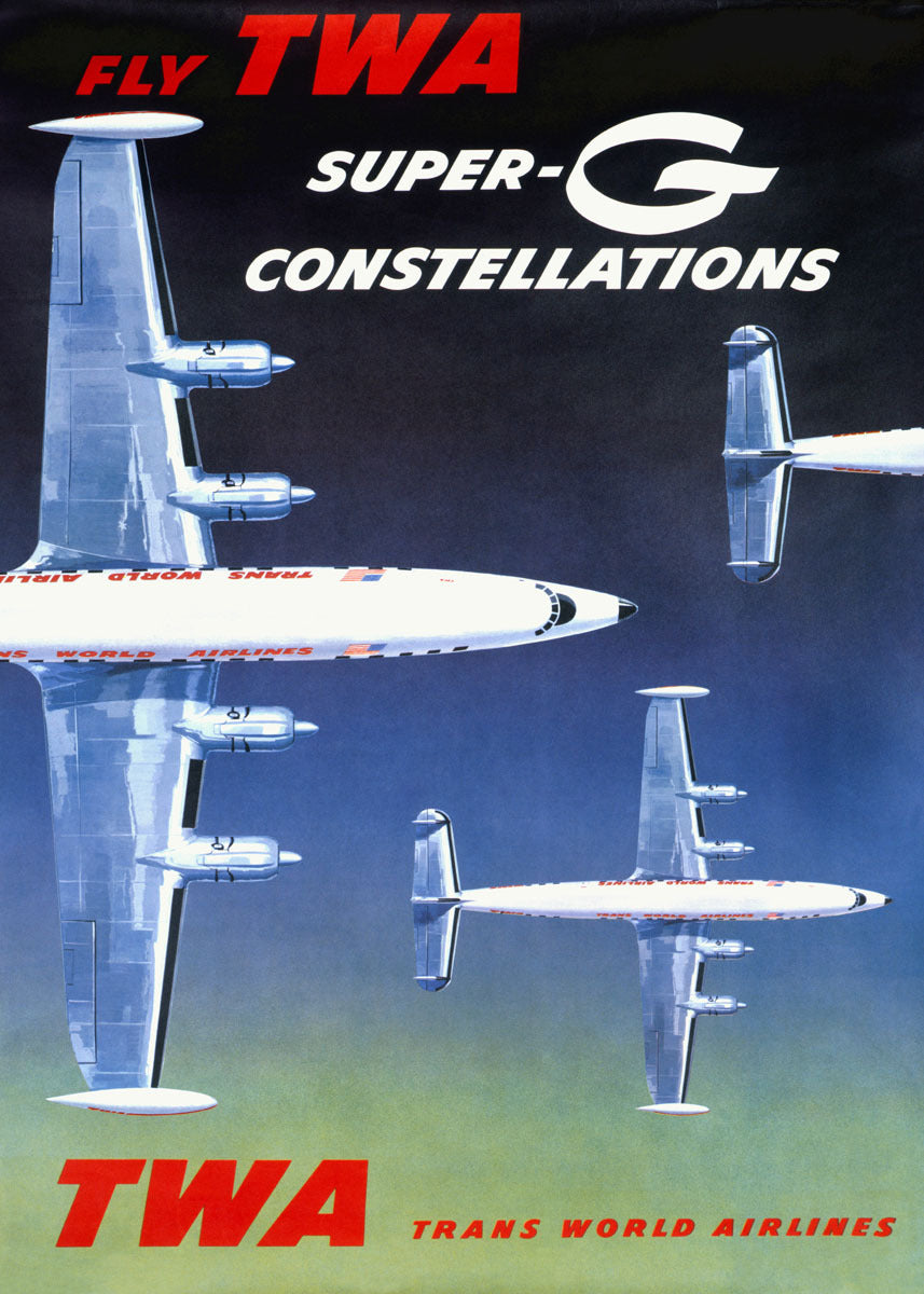 TWA Super G Constellation Poster 0000-8877