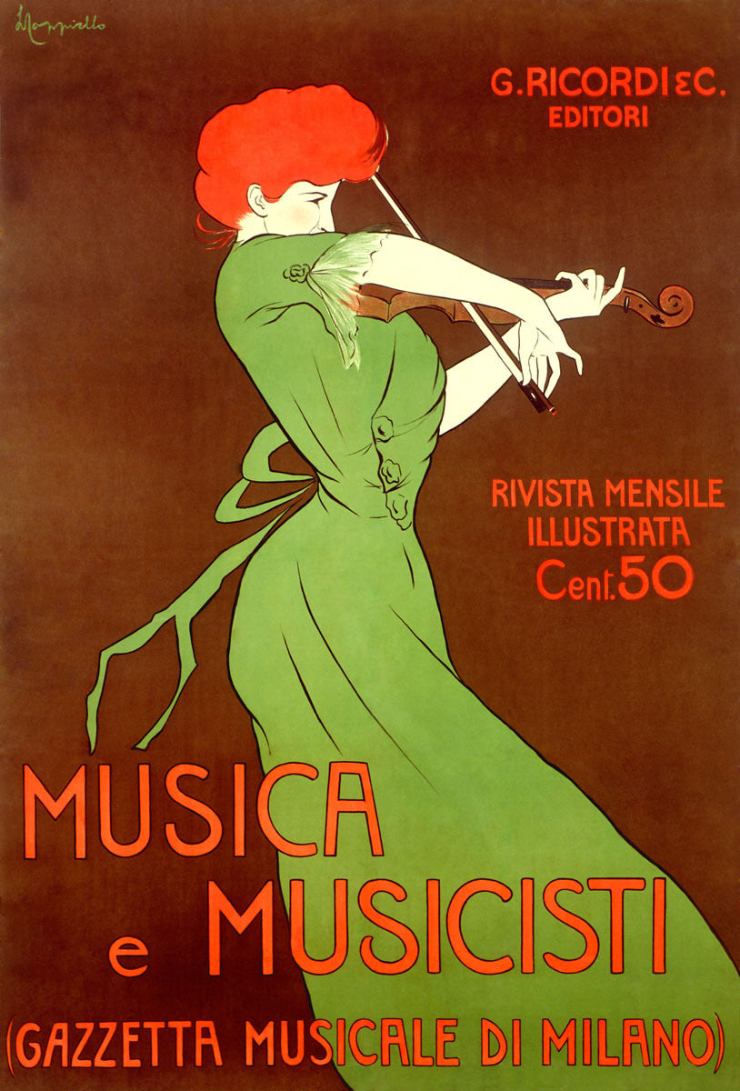 Leonetto Cappiello Musica Musicisti Vintage Poster 0000-9089