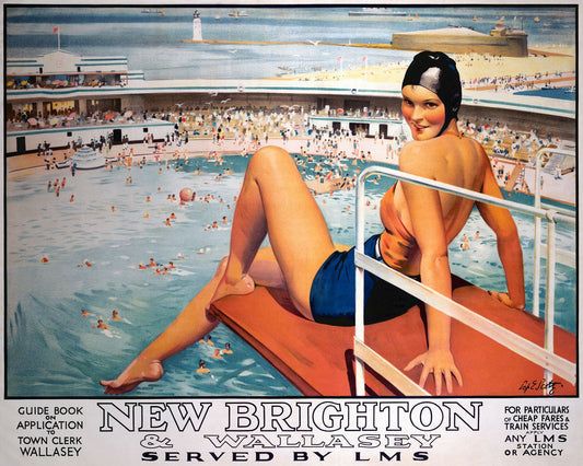 New Brighton and Wallasey, LMS poster, 1923-1947. 0001-3110