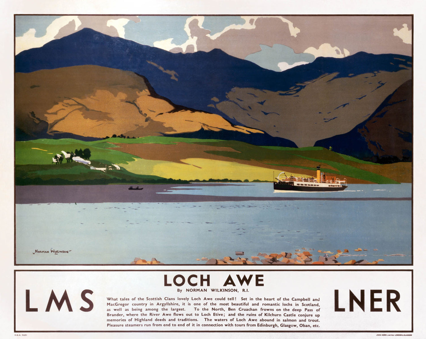 Loch Awe, LMS/LNER poster, 1923-1947. 0001-3139