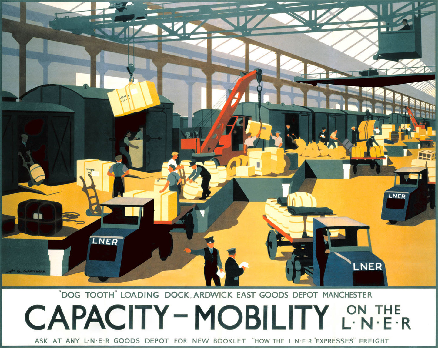 Capacity/Mobility on the LNER, LNER poster, 1933. 0001-3168