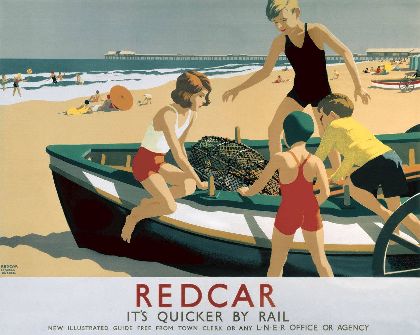 Redcar, LNER poster, 1936-1937. 0001-3220