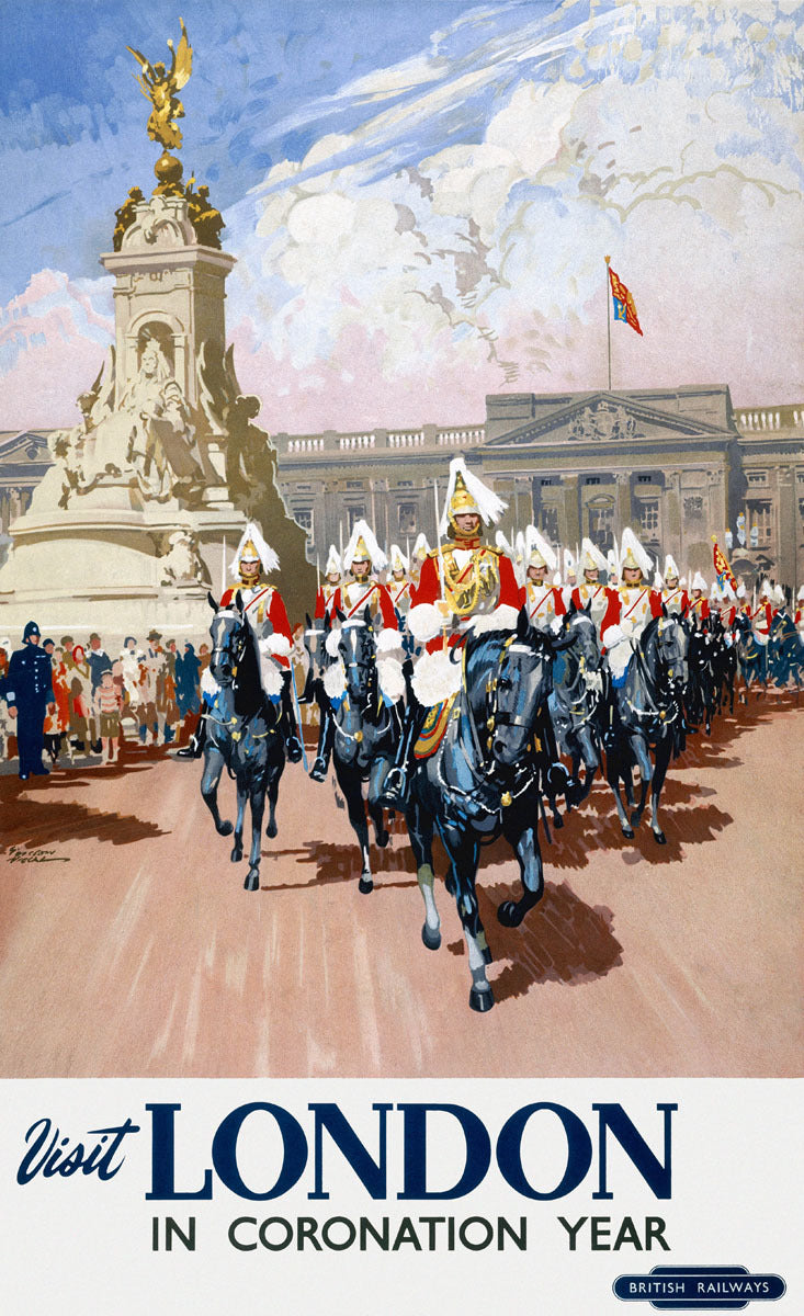 Visit London in Coronation Year, BR poster, 1953. 0001-3226