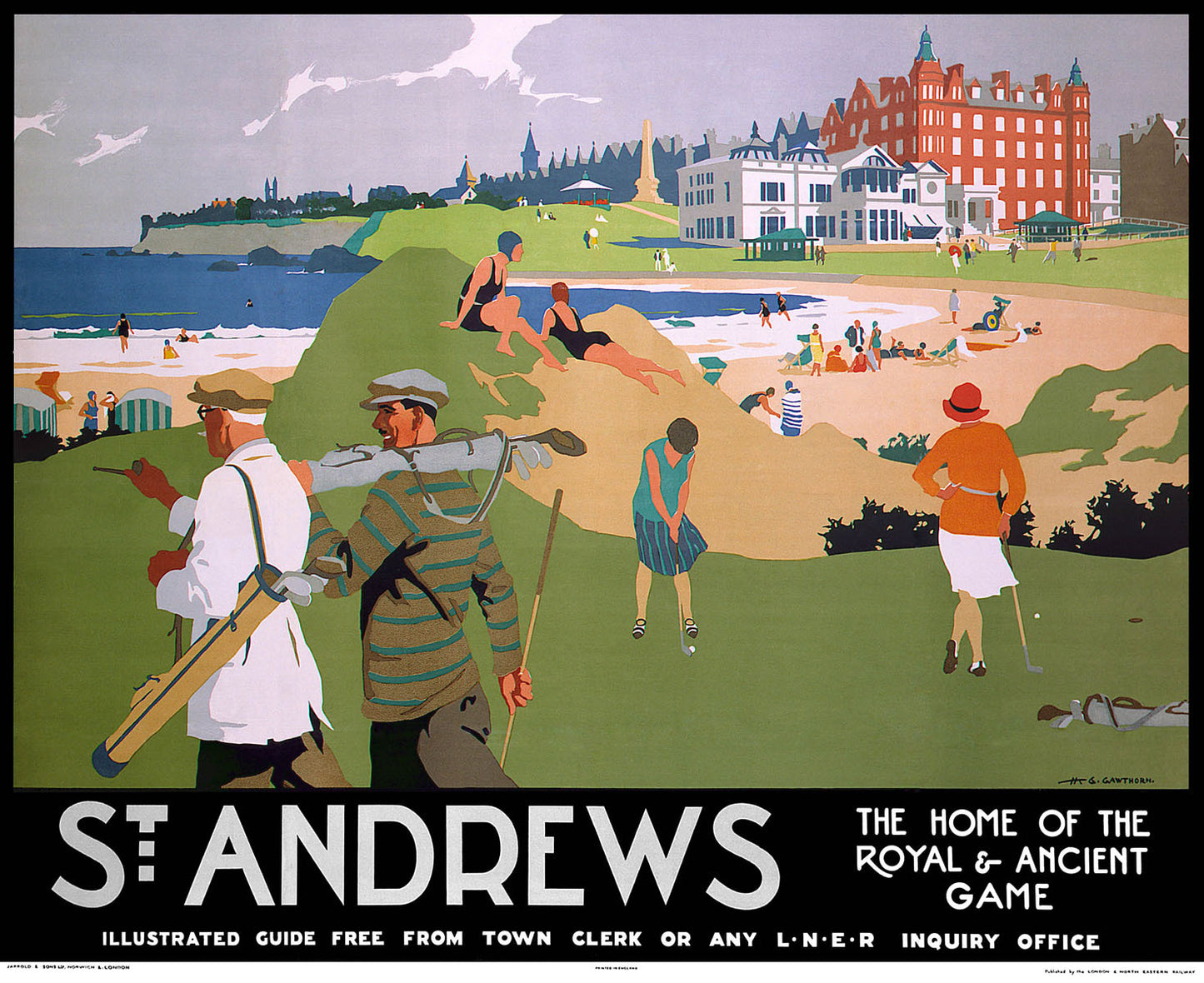 St Andrews, LNER poster, 1920s. 0001-3242