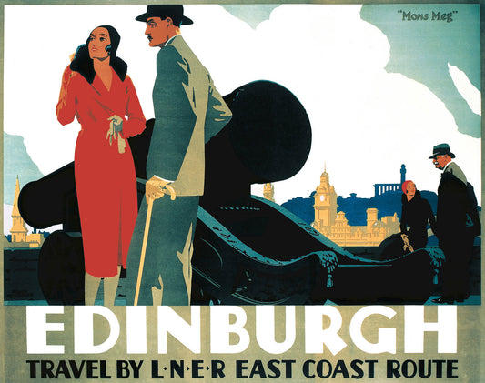 Edinburgh: Mons Meg, LNER poster, c 1935. 0001-3252