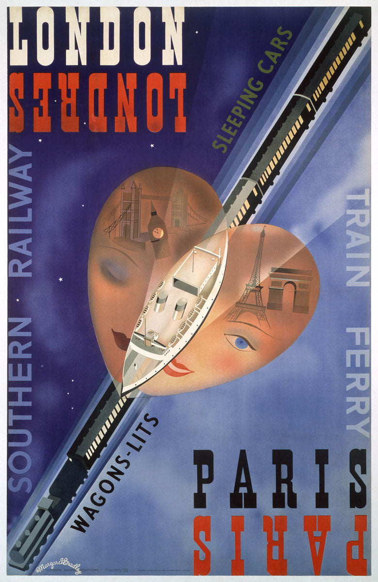 London-Paris Train Ferry, SR poster, 1939. 0001-3272