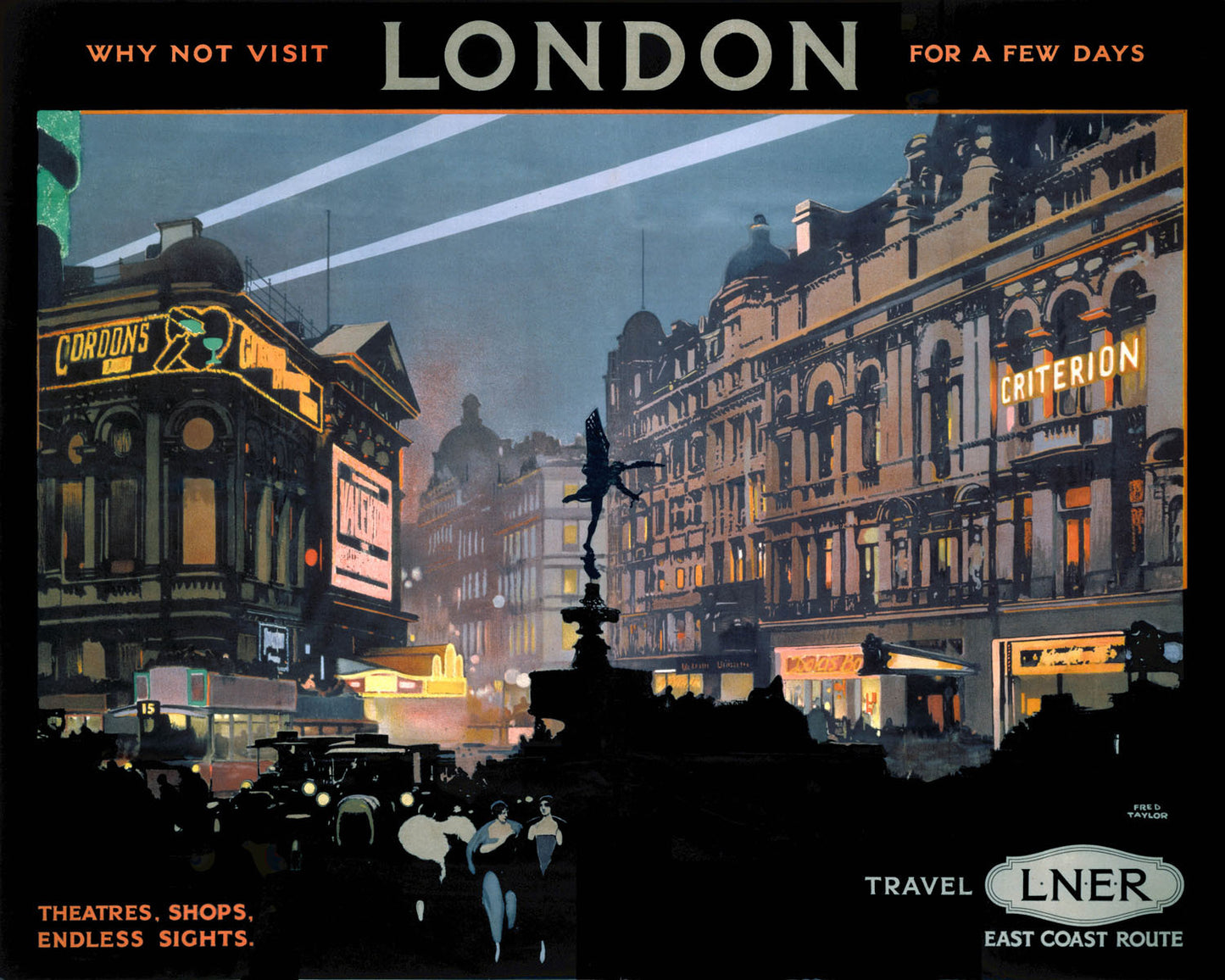 Piccadilly Circus, LNER poster, 1923-1947. 0001-3336