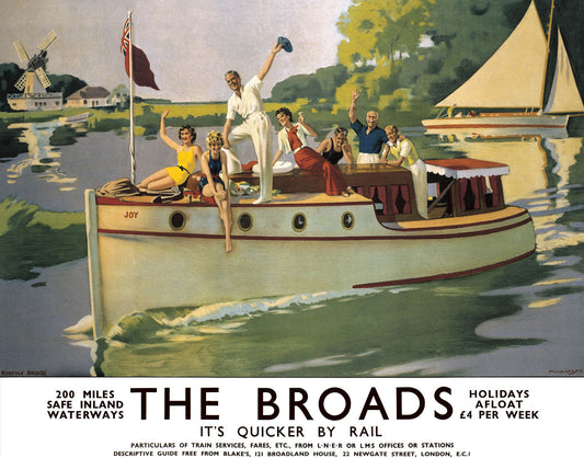 The Broads, LNER/LMS poster, 1937. 0001-3348