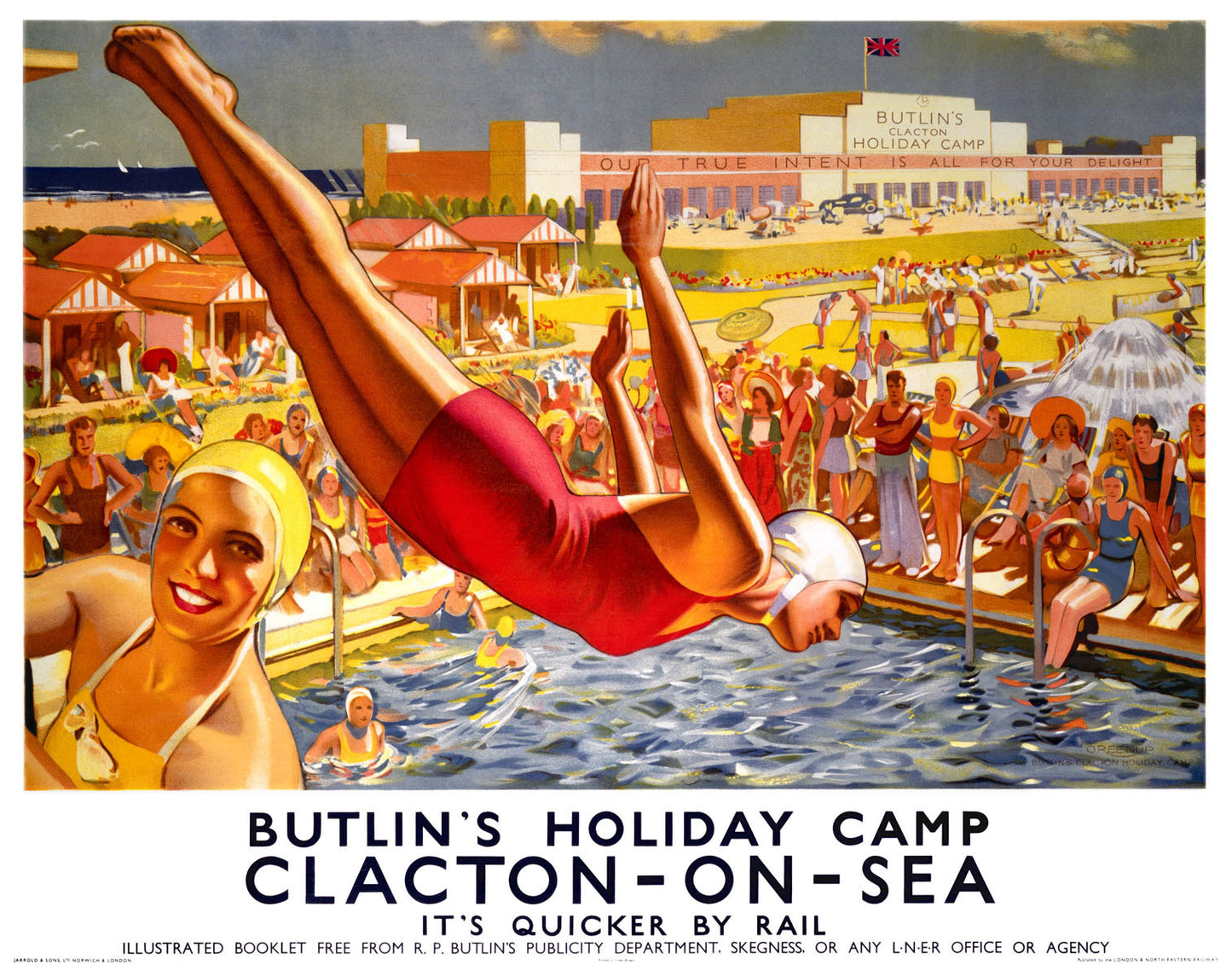 Butlin's Holiday Camp, Clacton-on-Sea, LNER poster 0001-3352