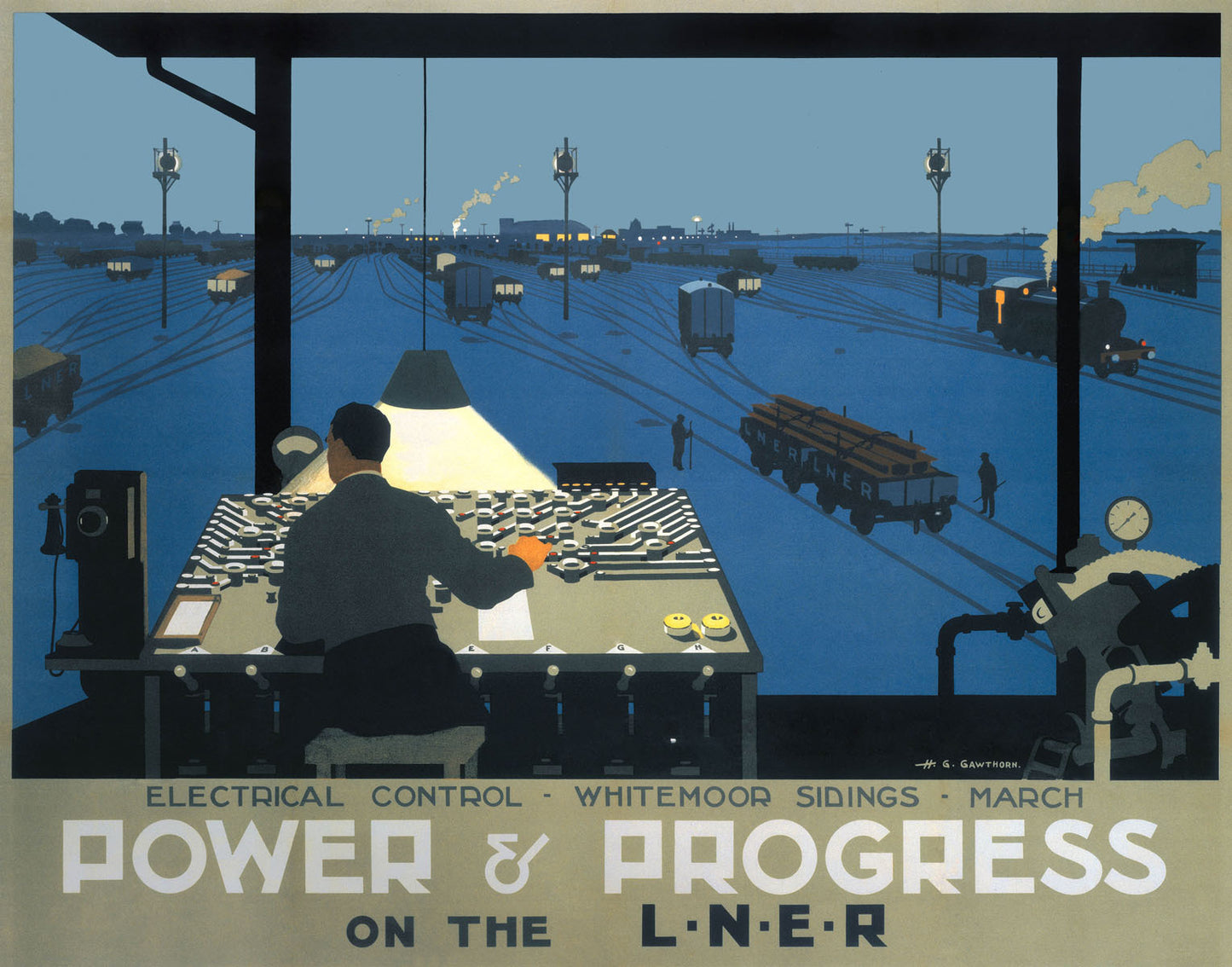 Power & Progress on the LNER, LNER poster, 1930. 0001-3353