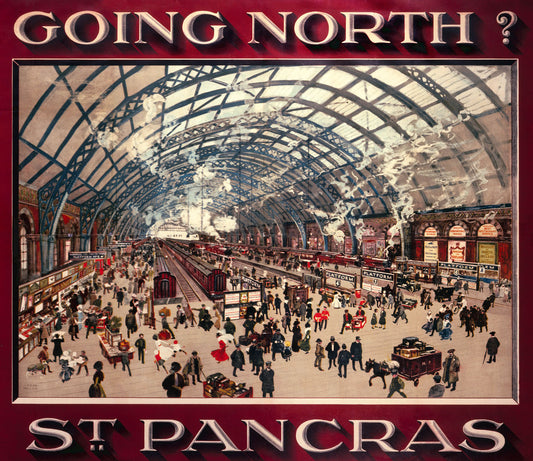 Going North? St Pancras, MR poster, 1910. 0001-3370