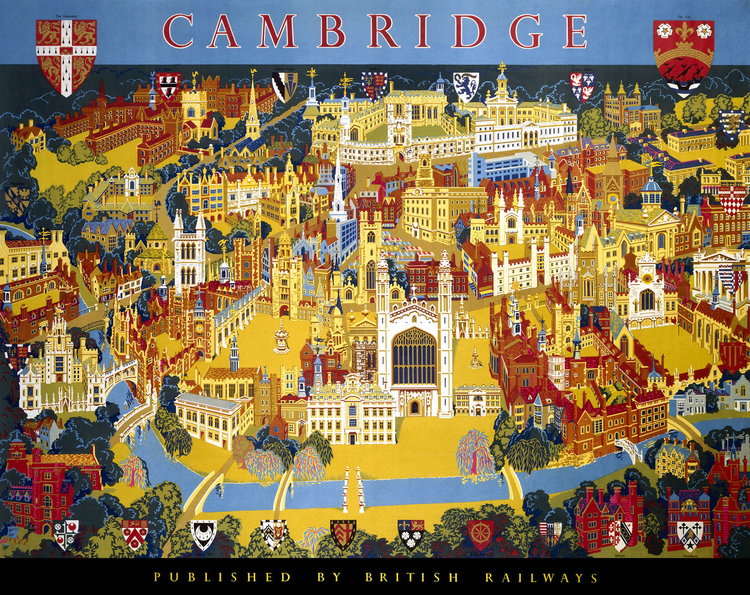 Cambridge, BR poster, c 1950s. 0001-3466