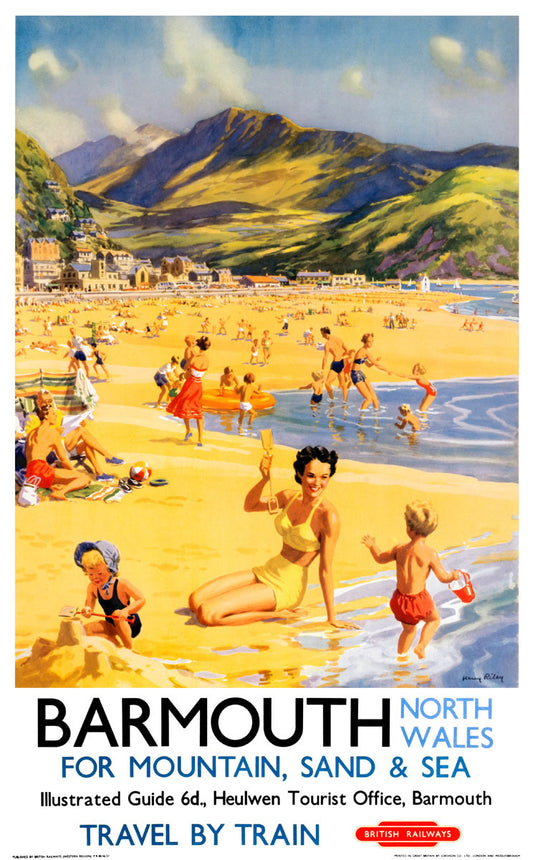 Barmouth, BR poster, 1956. 0001-3496