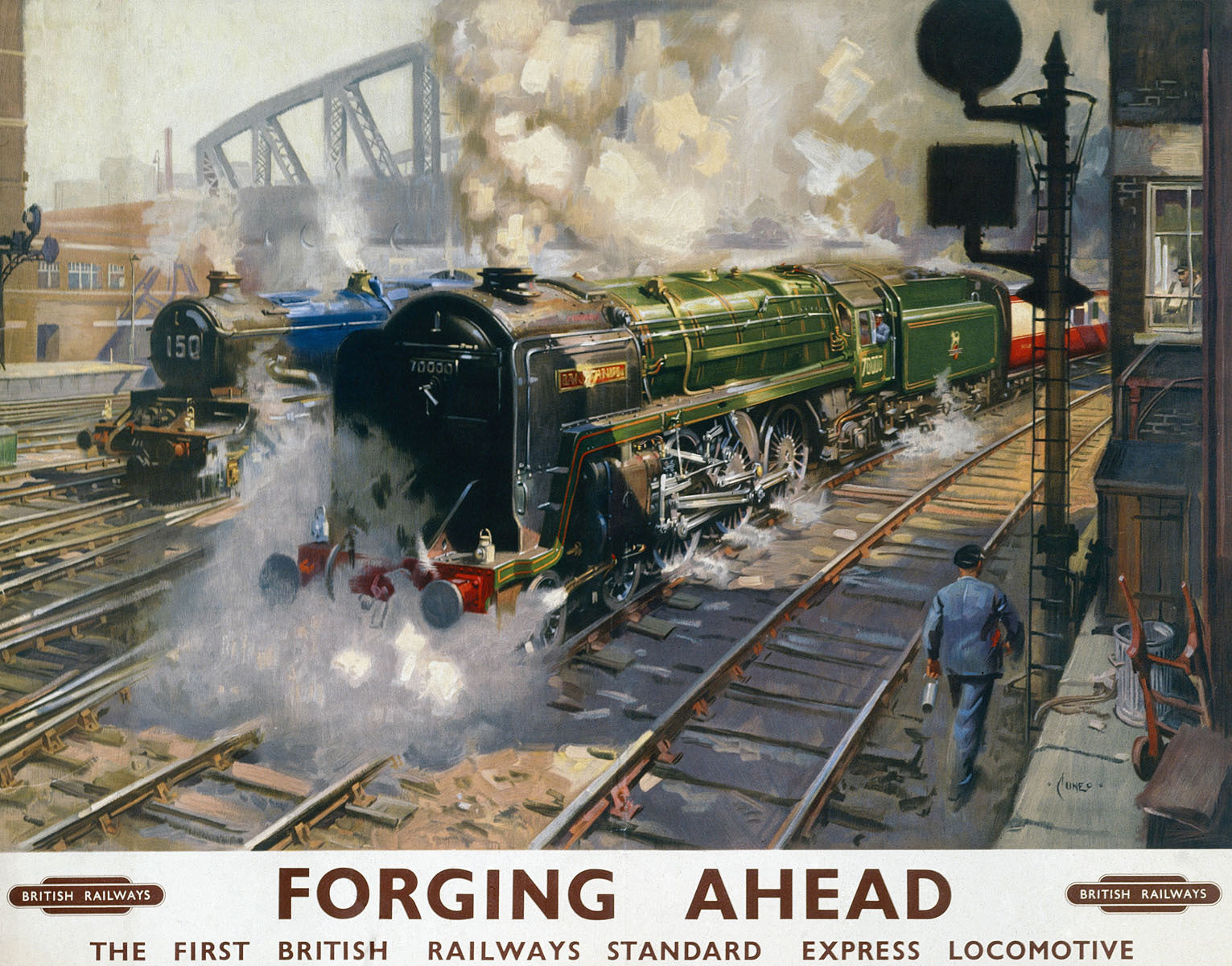 Forging Ahead, BR poster, 1950s. 0001-3537