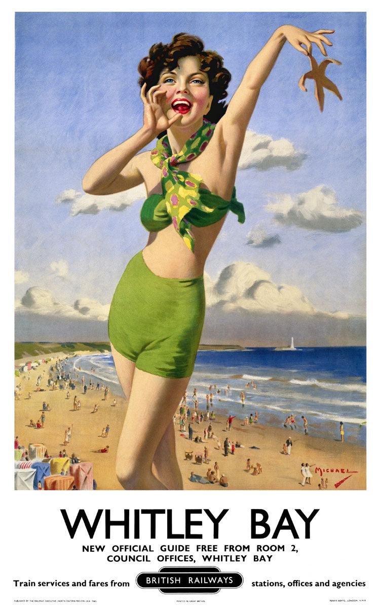 ‘Whitley Bay’, BR poster, 1948-1965. 0001-3587