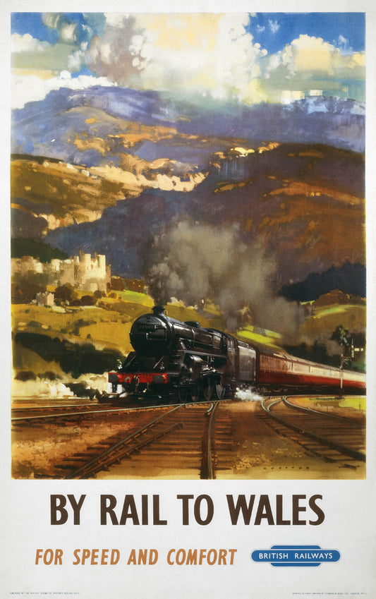 By Rail to Wales, BR poster, c 1960. 0001-3684