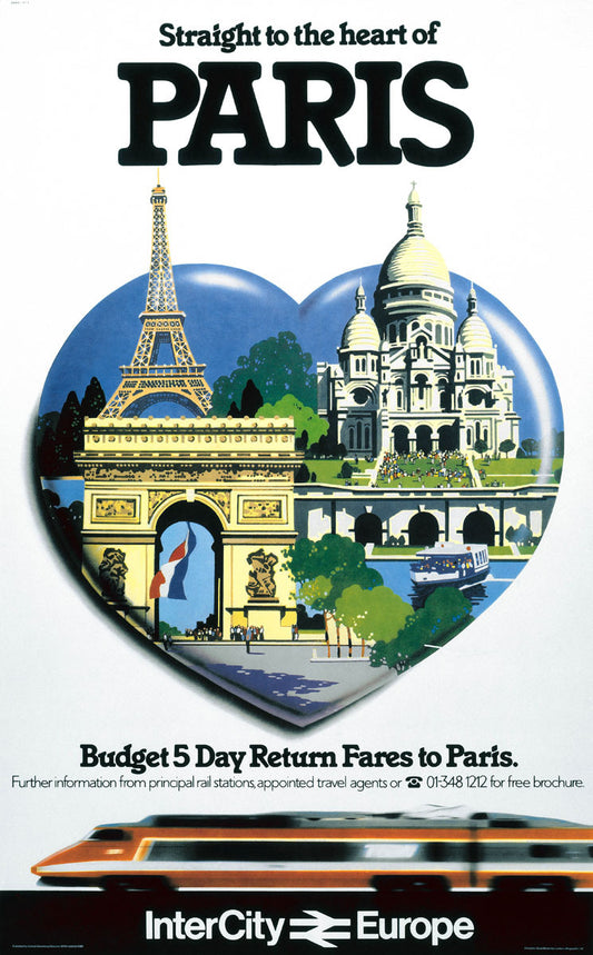 Straight to the Heart of Paris, BR poster, c 1980s 0001-3696