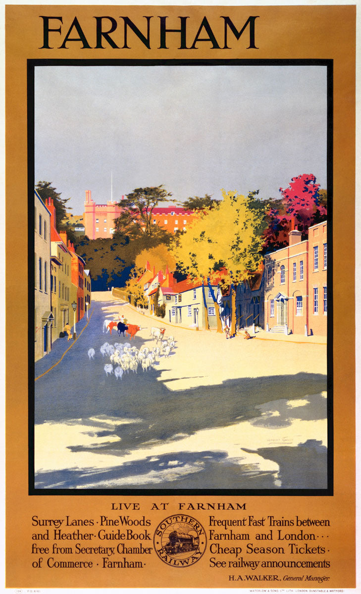 Farnham, Surrey, Southern Railway Poster, 0002-0820