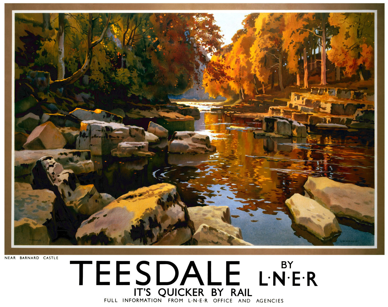 Teesdale, it's Quicker by Rail Poster 0002-0843