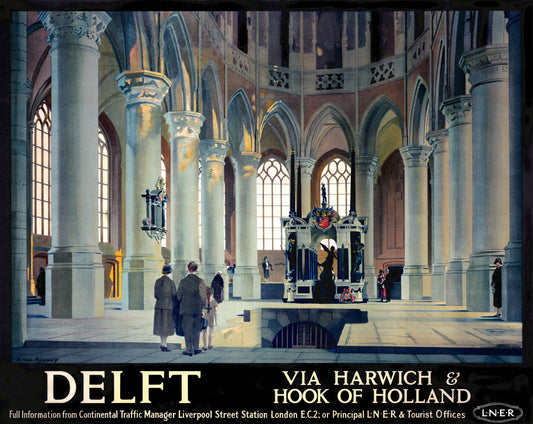 Delft, Via Harwich & Hook of Holland Poster 0002-0853