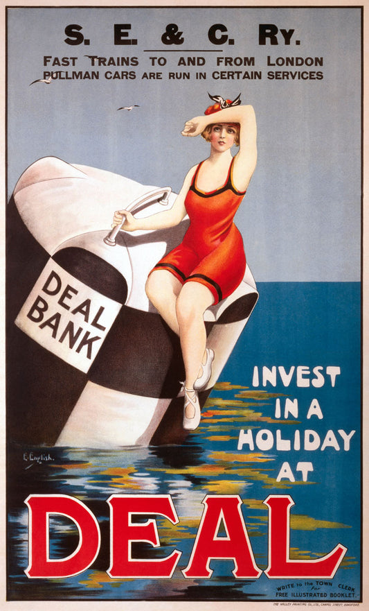 Invest in a Holiday at Deal SE&CR poster, c 1910 0002-0903