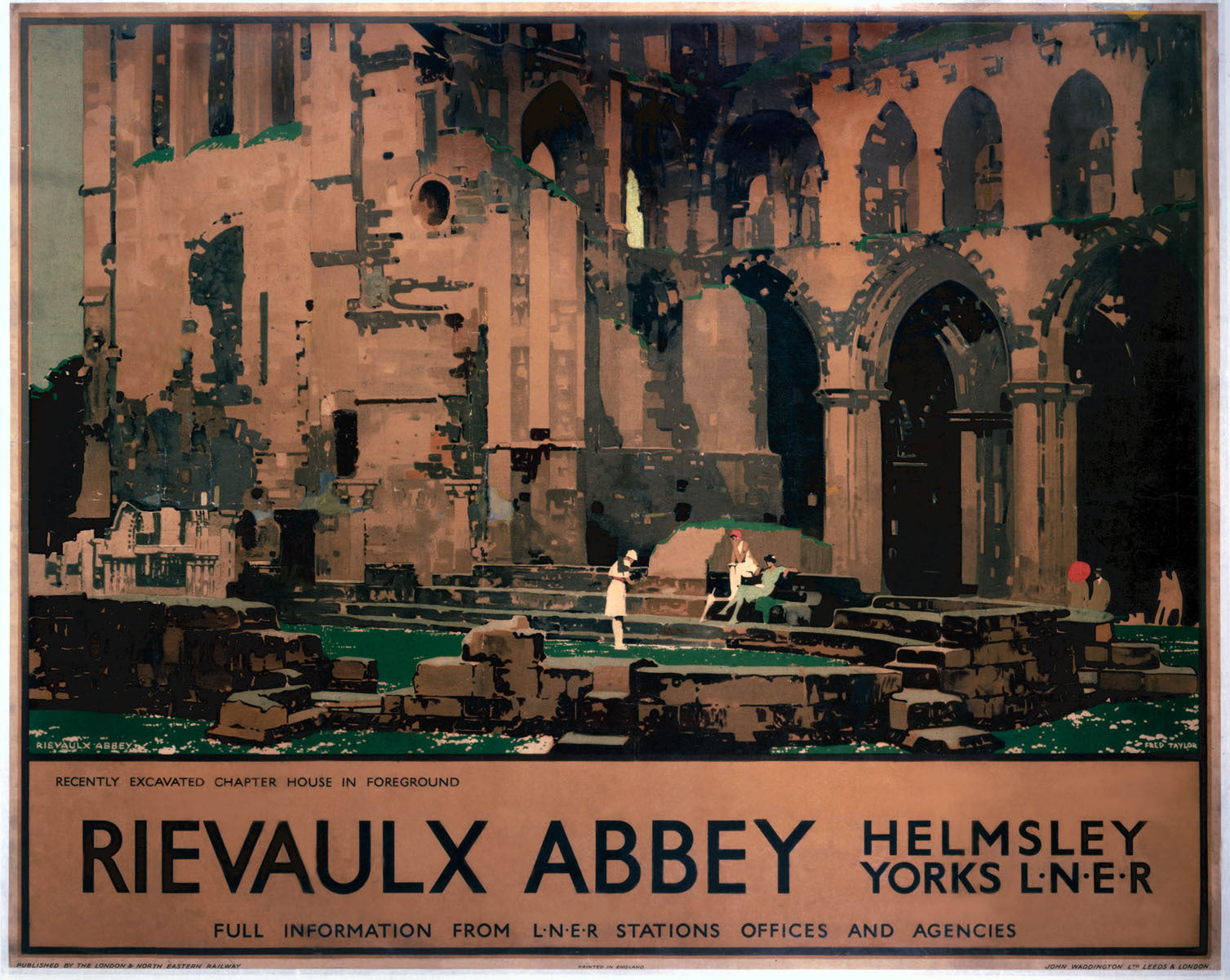 Rievaulx Abbey, Helmsley, Yorks LNER poster, 1933 0002-0913