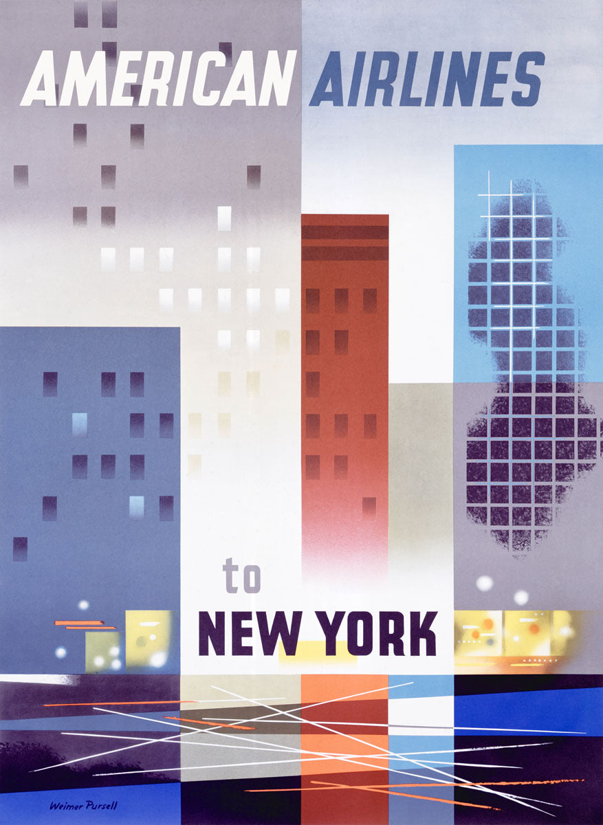 American Airlines to New York Poster 0002-2345