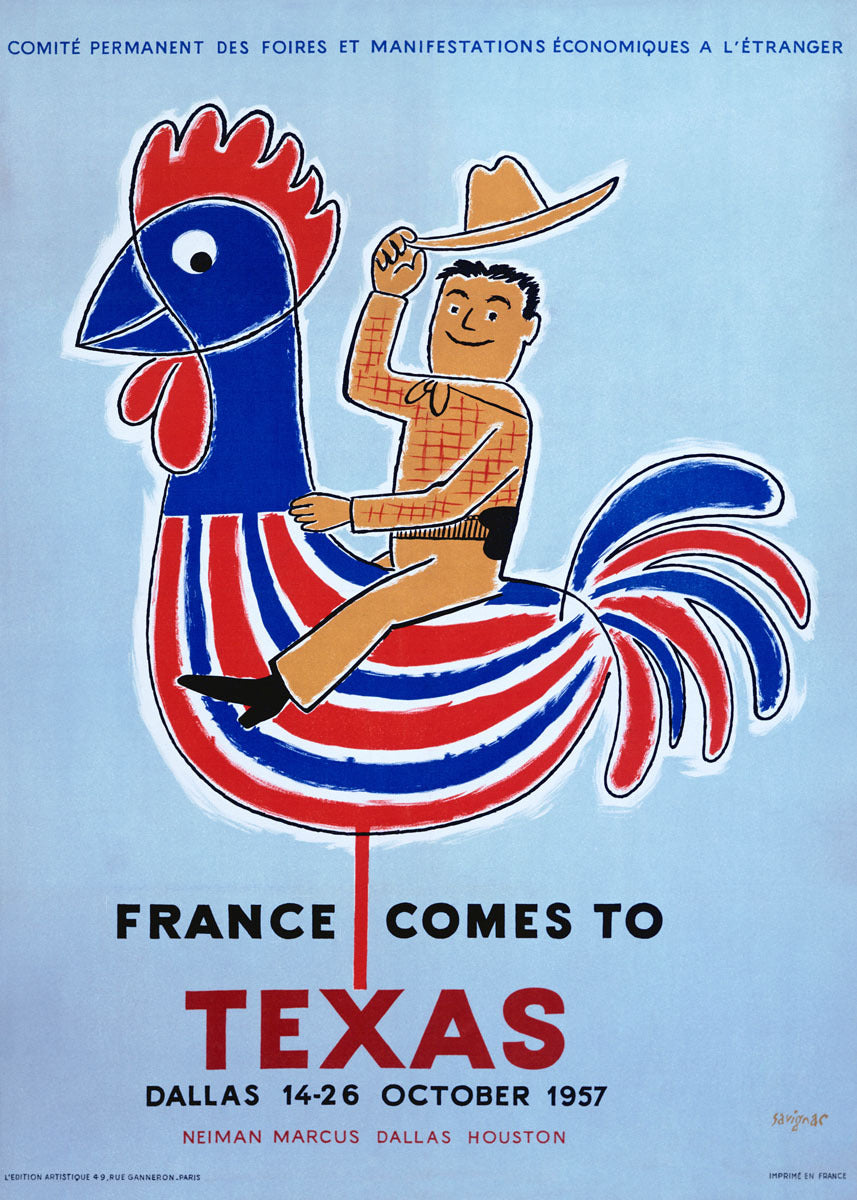 France comes to Texas Poster 0002-2392