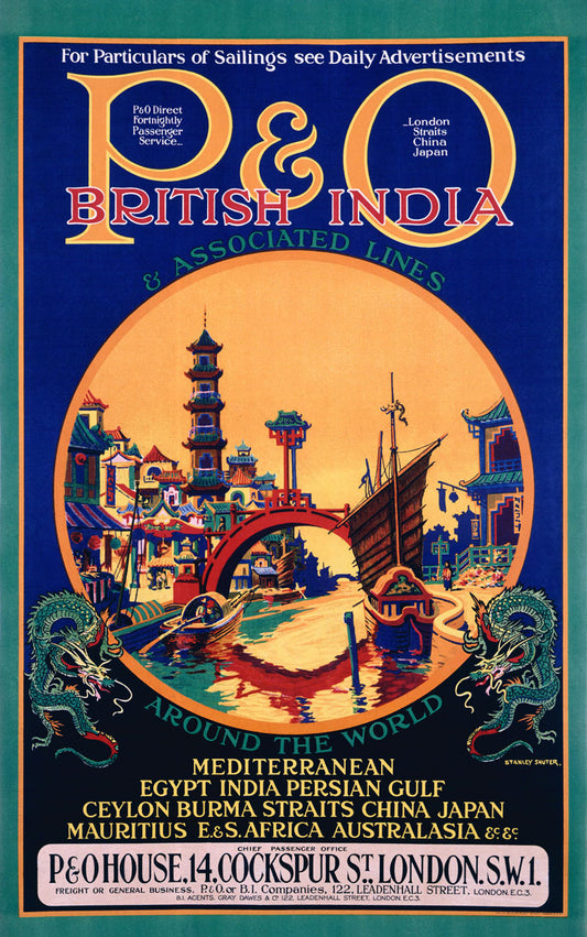 P&O British India Travel Poster 0002-2432