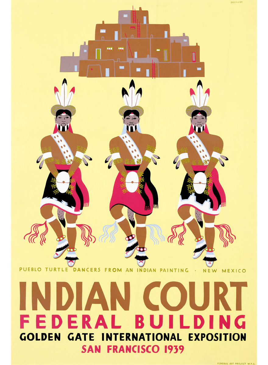 Indian Court Pueblo Dancers Poster 0002-2433