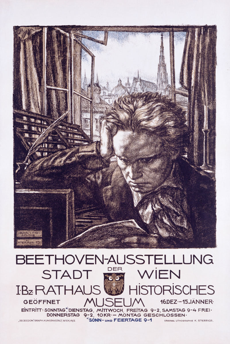 Beethoven-Ausstellung Vintage Poster 0002-2458