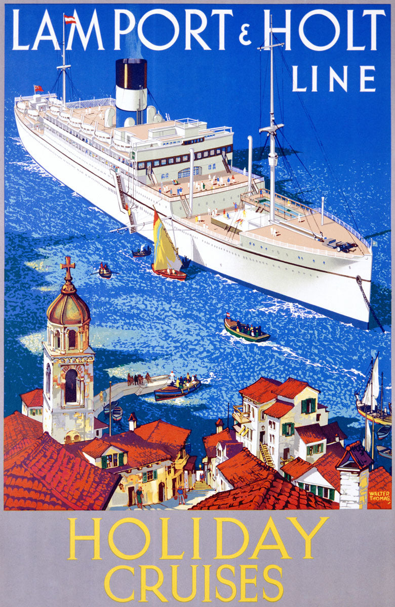 Lamport & Holt Line Vintage Travel Poster 0002-2492