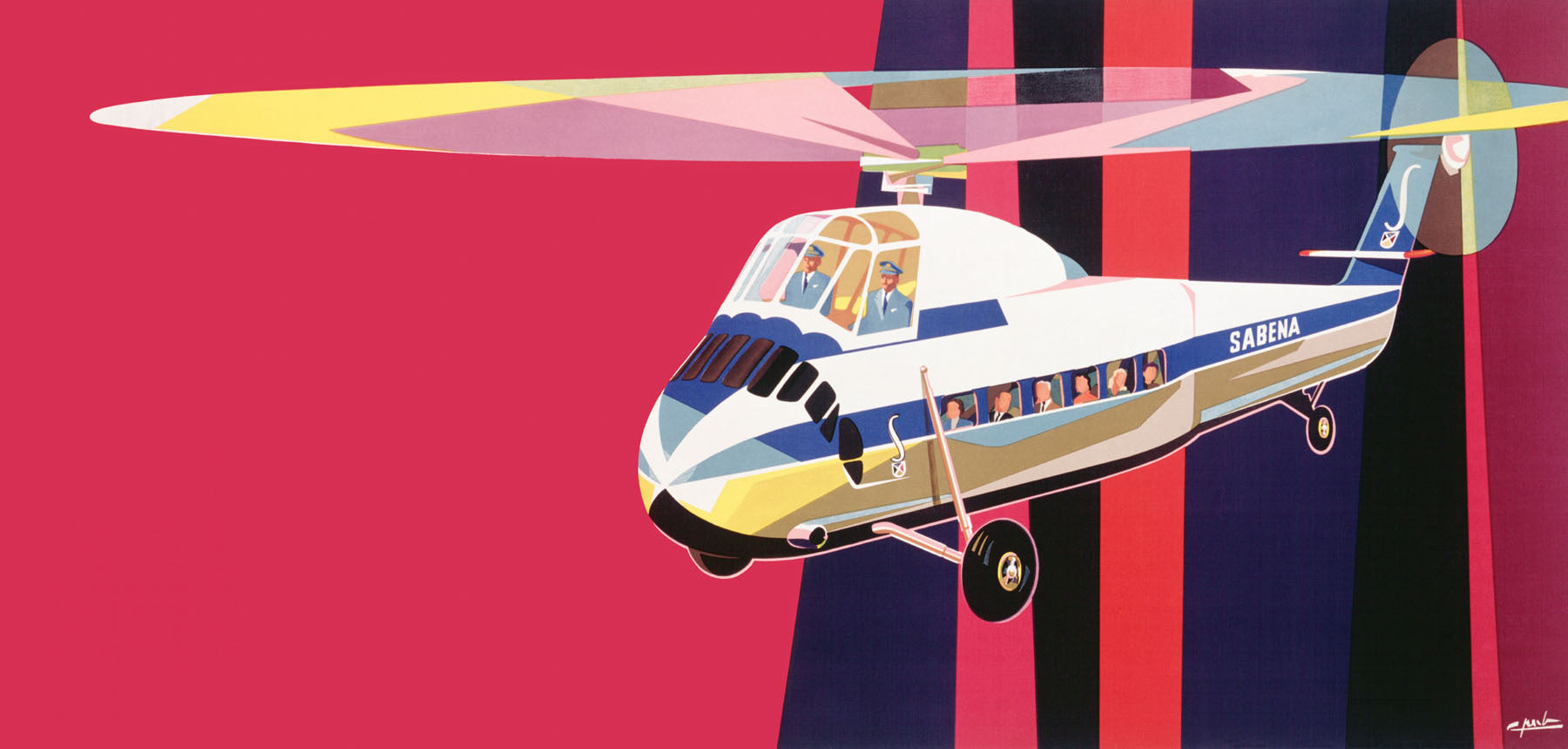 Sabena Helicopter Poster 0002-2523