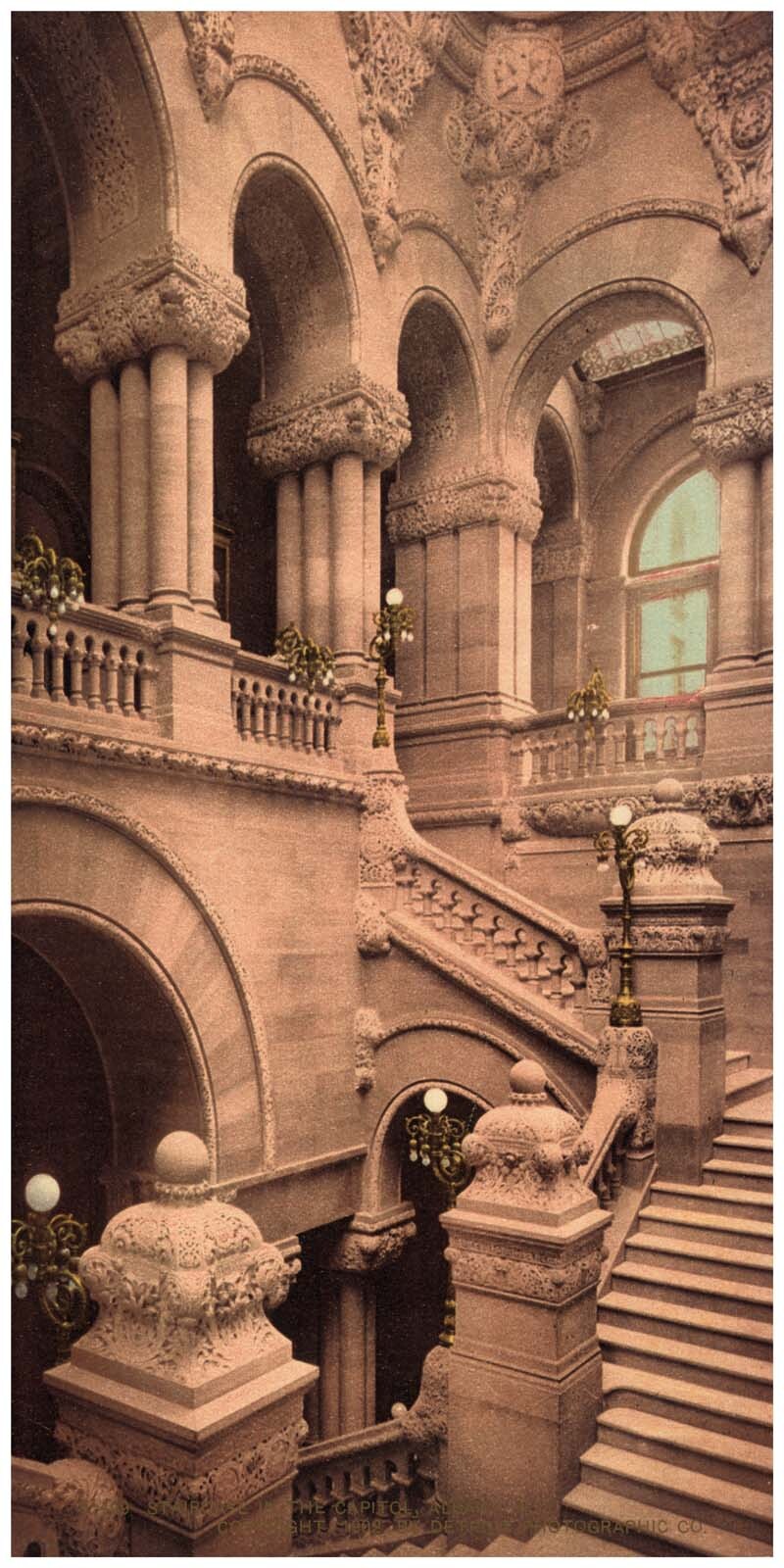 Staircase to the Capitol, Albany, N.Y. 0400-2285