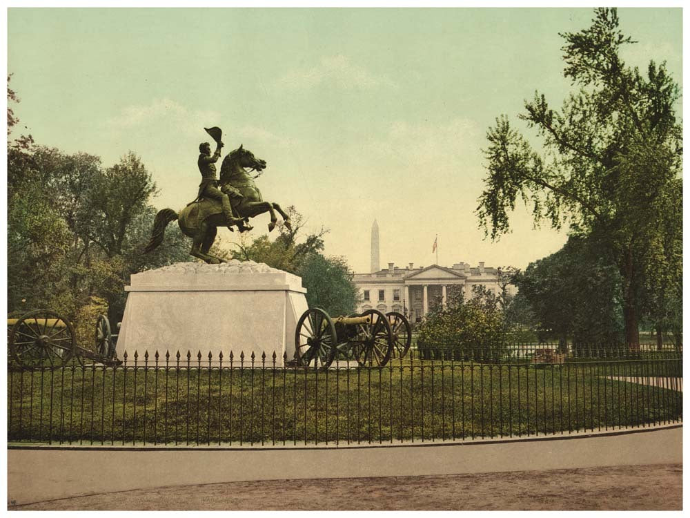 Washington. Jackson Monument and White House 0400-2330