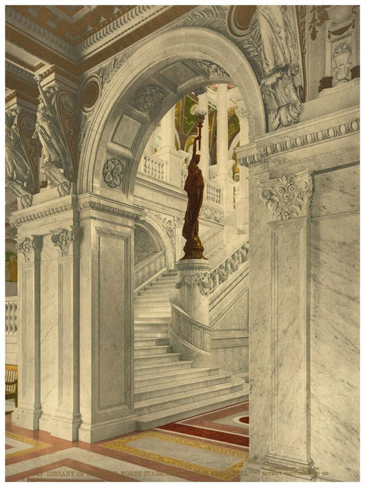 Library of Congress, north staircase, central stair hall 0400-2365